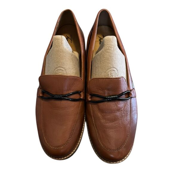 Trotters Fiora Luggage Brown Leather Lug Loafer 11 - Picture 5 of 6